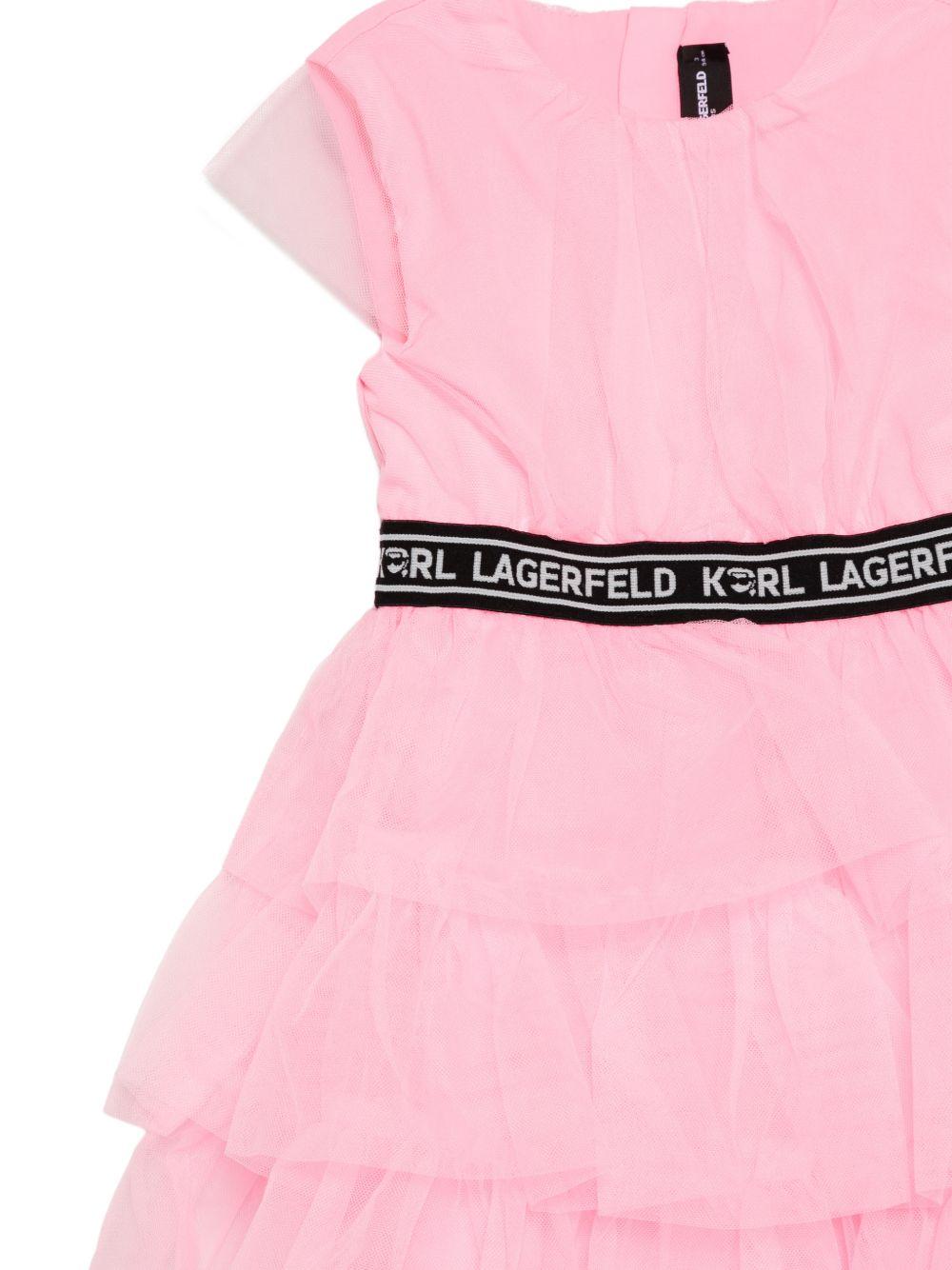 Abito in tulle a maniche corte Z31059 462 KARL LAGERFELD KIDS 