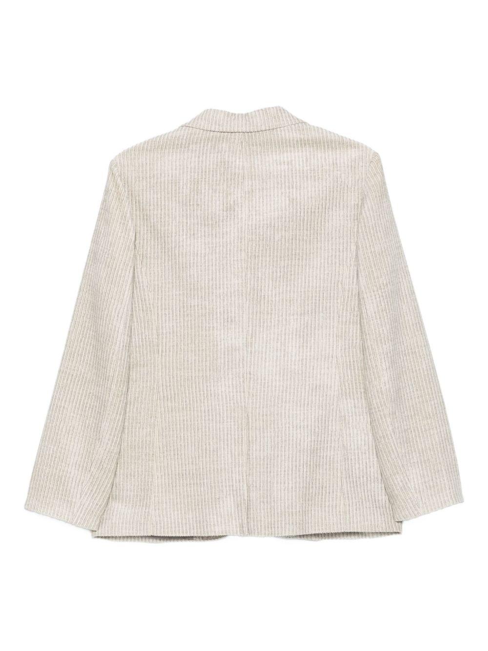Blazer Monopetto in Velluto Grigio Chiaro 165816A5053 PERLA ALYSI 