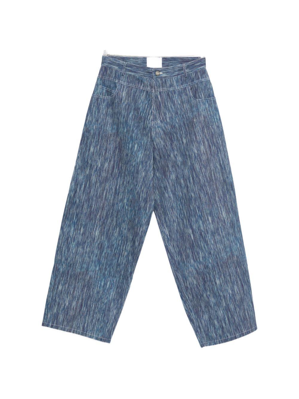 Jeans a gamba larga in cotone con effetto texture PT020V2 VU BONSAI 