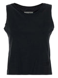 Black tank top with wide sleeves