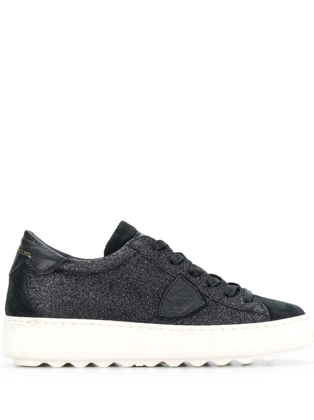 Sneakers nera glitterata