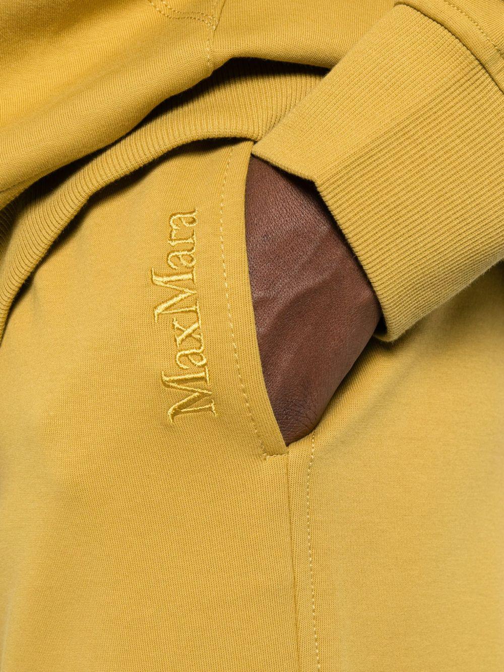 Pantaloni sportivi senape con logo ricamato 2529786031600 009 MAX MARA 'S 
