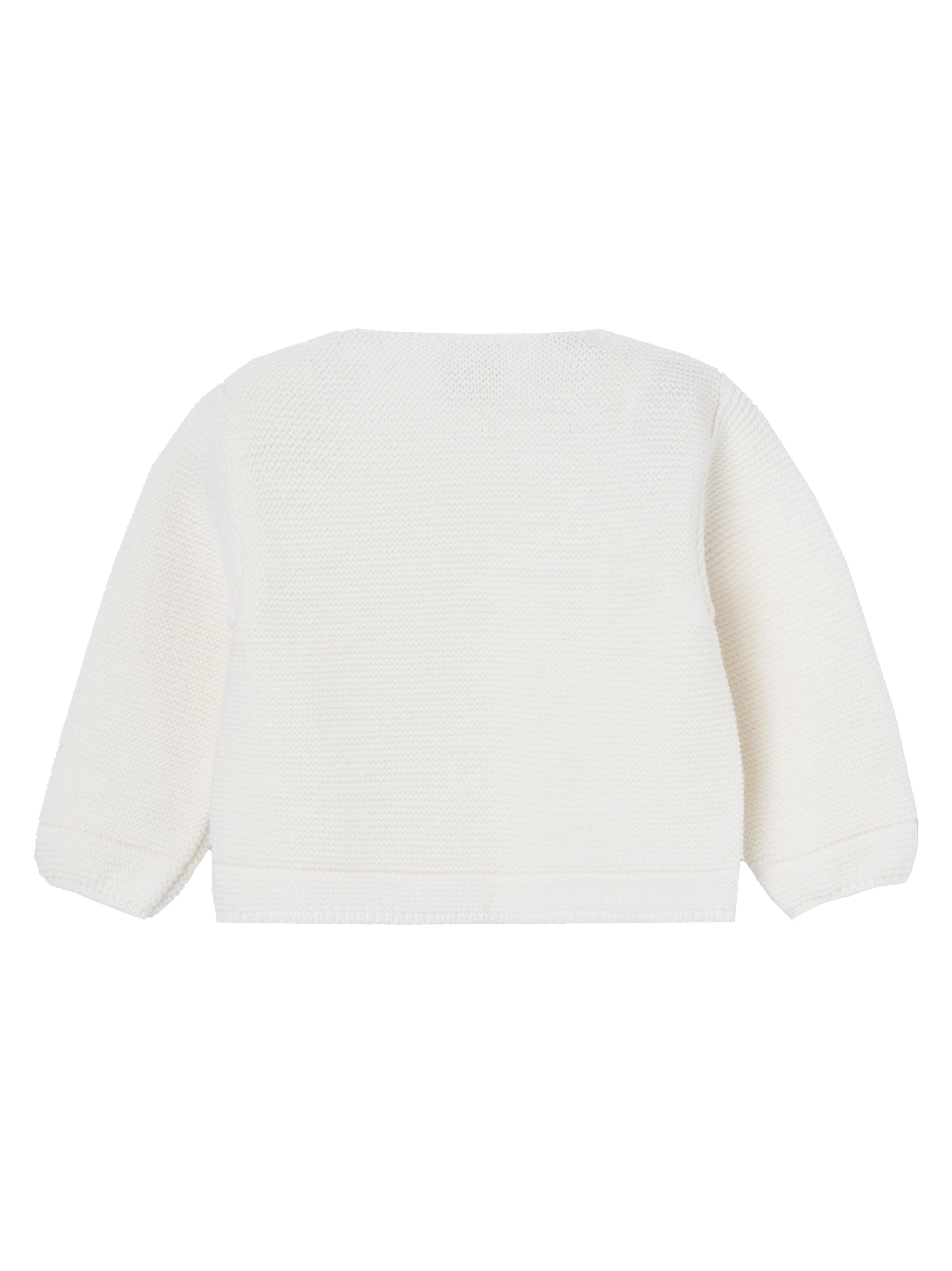 Cardigan Paz panna con pallini  neonato lana 001111852 60 PAZ RODRIGUEZ KIDS 