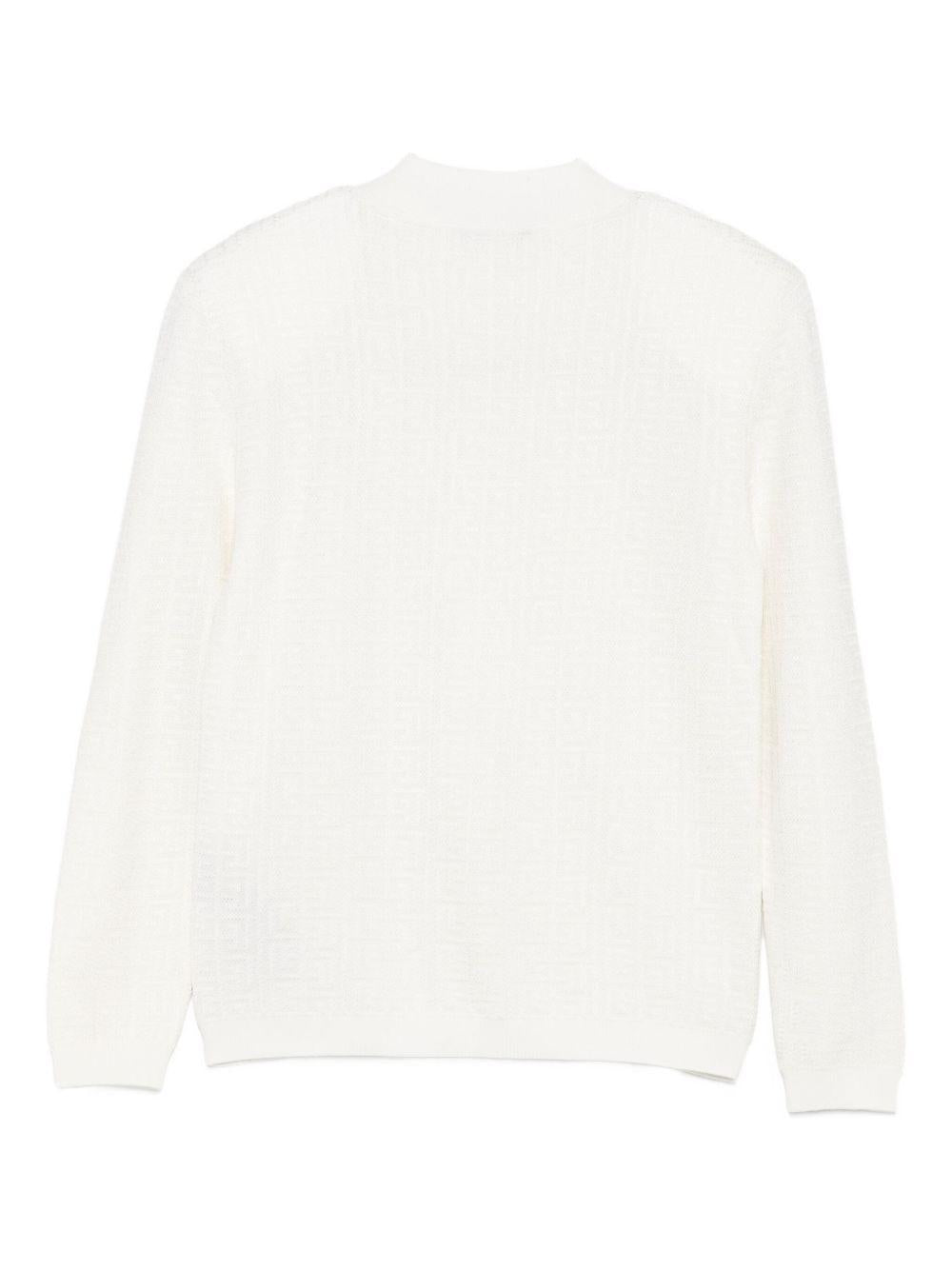Maglione a Maniche Lunghe con Monogramma BX9A20X0121 100 BALMAIN KIDS 