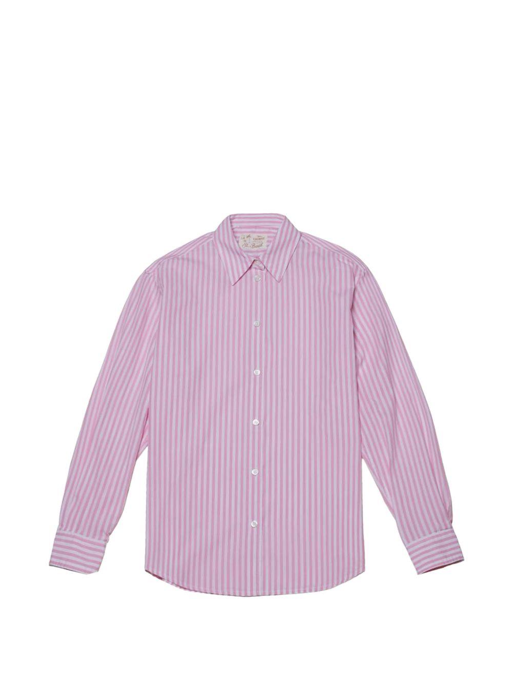 Camicia a righe con colletto classico MDH001 00723L MC2 SAINT BARTH 