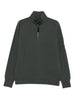 Felpa con Mezza Zip e Tasche