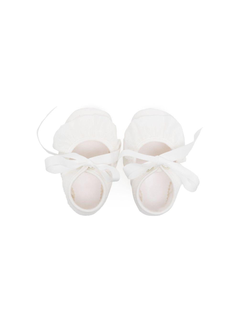 Scarpa neonata avorio con fiocchetto 03525261 60 PAZ RODRIGUEZ KIDS 