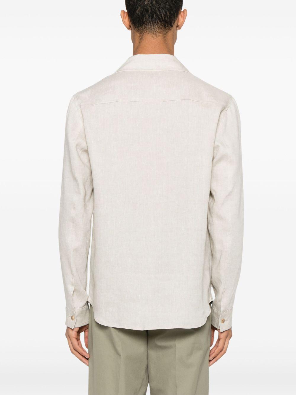 Camicia John beige lino JOHN325118 00023 BRIGLIA 