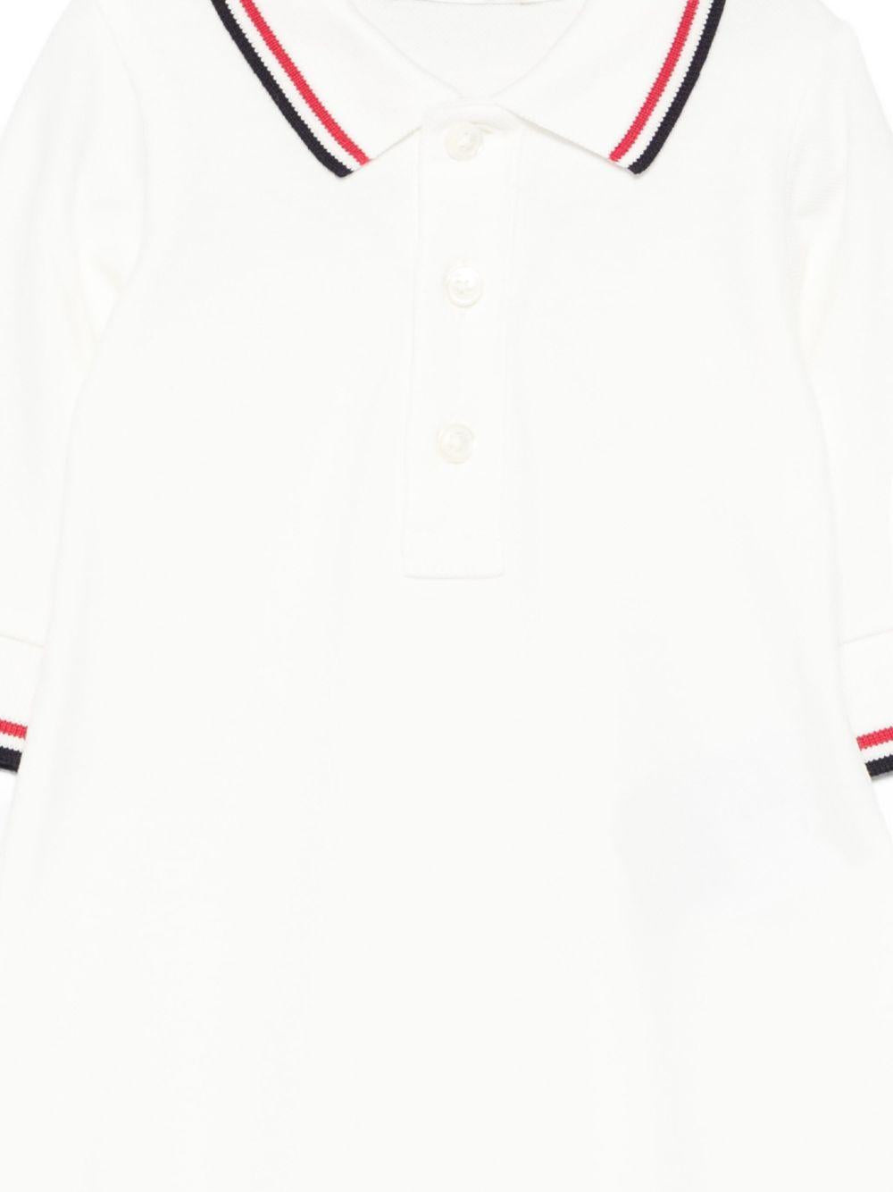 Tuta Bianca in Cotone con Collo Polo K29518L0001189AL2 034 MONCLER KIDS 