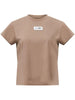 T-shirt marrone logo numerico