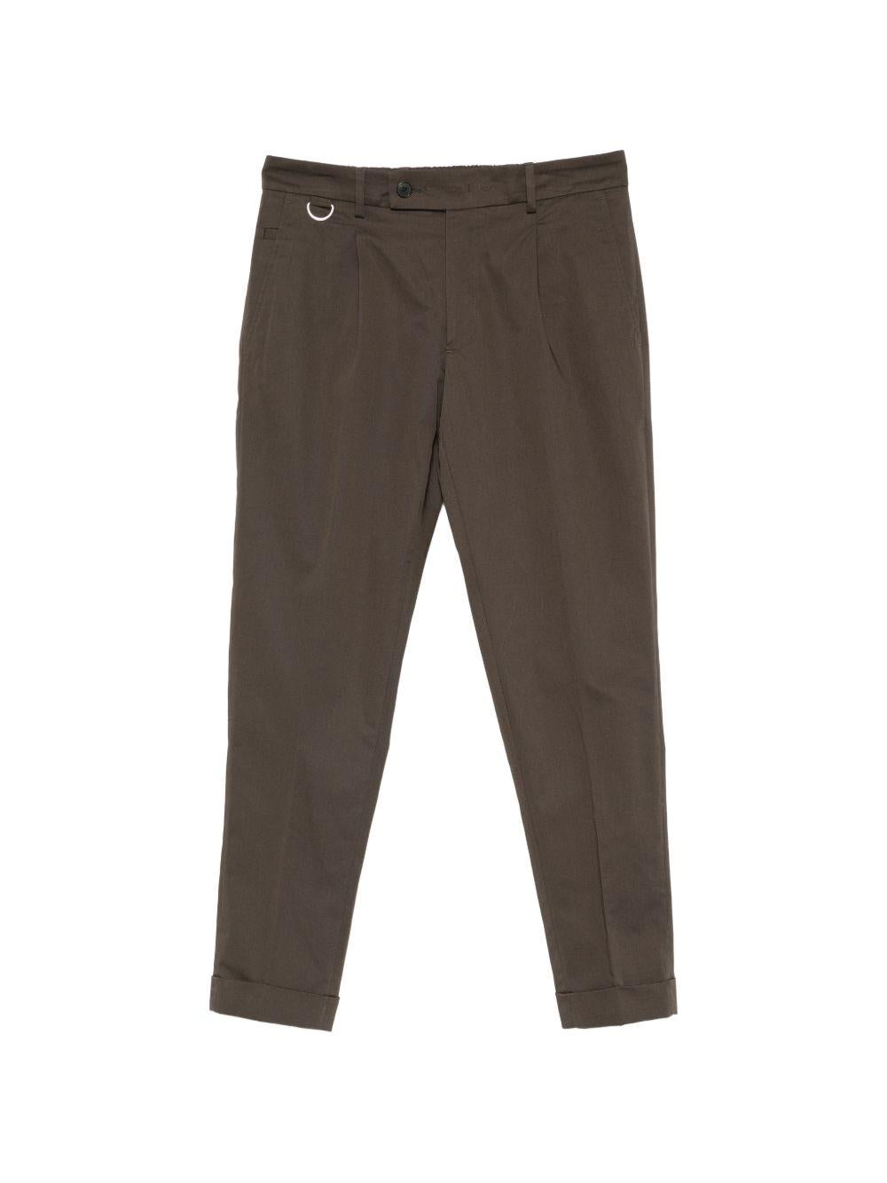 Pantaloni in cotone a gamba affusolata con pieghe LP26018 V035 LOW BRAND 