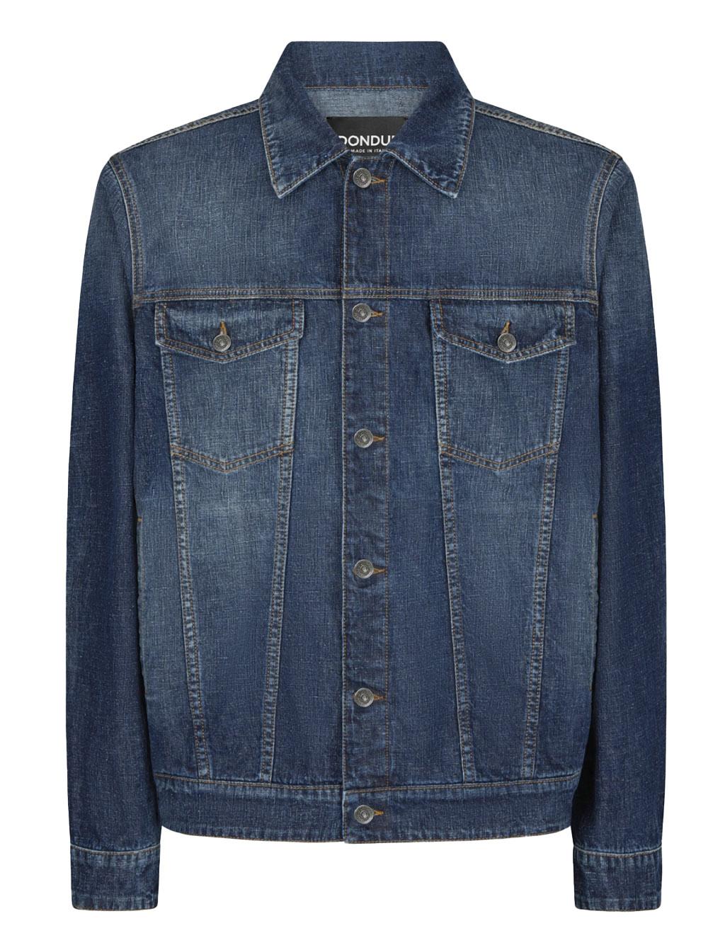 Giubbino slim fit in denim fisso UJ812DF0287IP2 800 DONDUP 