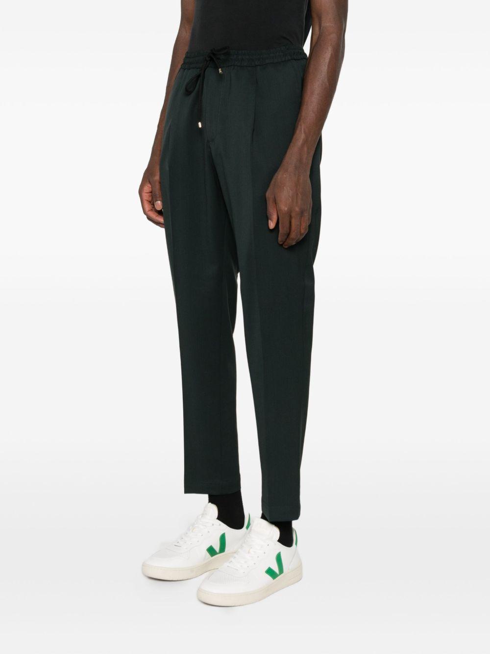 Pantaloni Affusolati in Lana Verde Scuro WIMBLEDONS400100 00192 BRIGLIA 