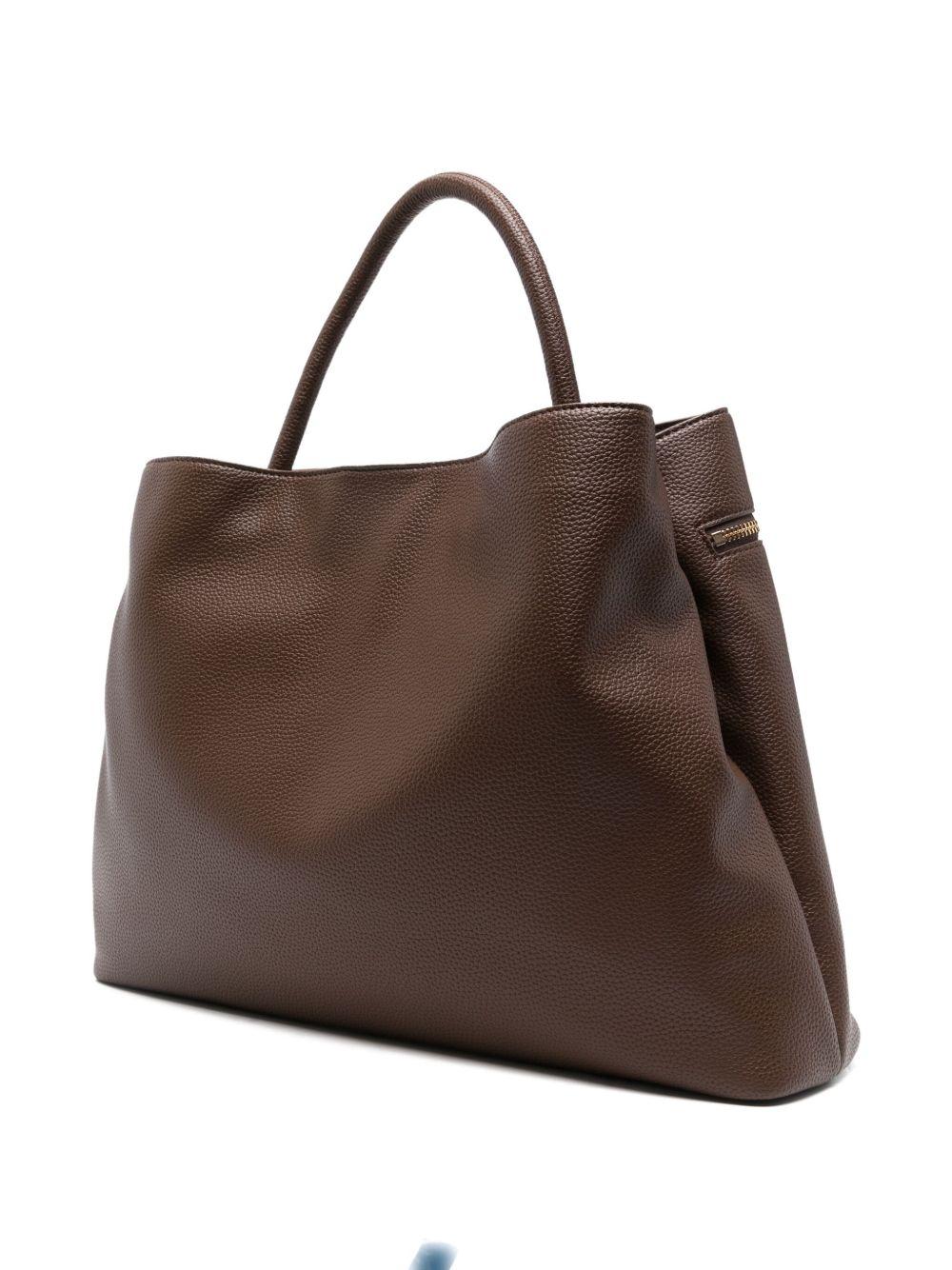 Borsa tote marrone con zip e tracolla rimovibile 252TD8260 11054 TWINSET 