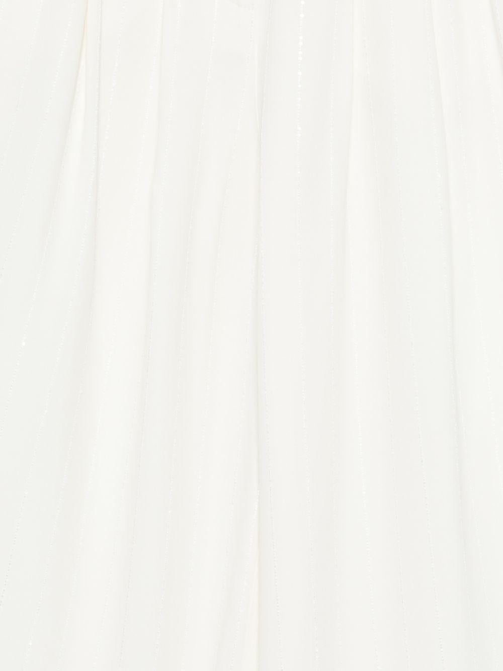 Pantaloni a palazzo con paillettes e righe PY6A90S0228 101BC EMILIO PUCCI KIDS 
