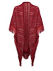 Scialle rosso in lurex maxi frange