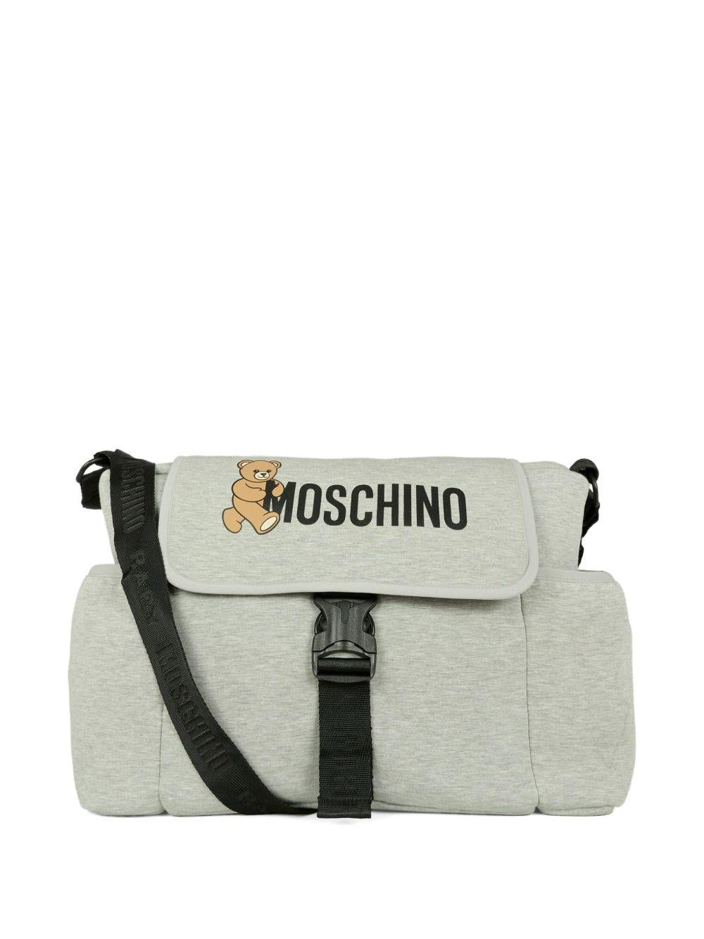 Borsa Fasciatoio Grigia con Stampa Teddy Bear MUX05NLDA32 60901 MOSCHINO KIDS 