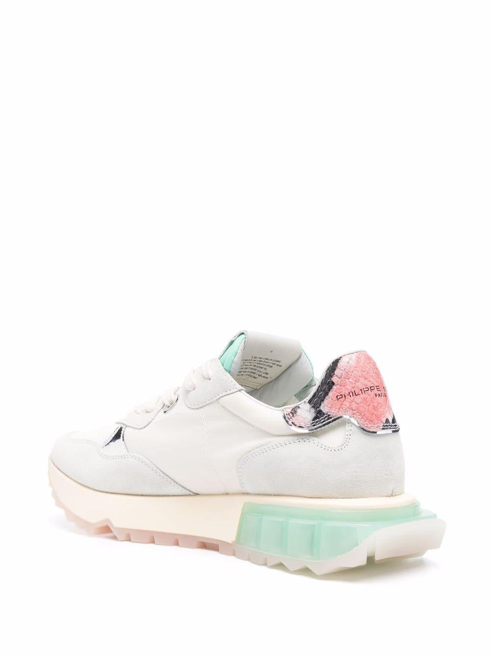 Sneakers La Rue Mondial neon bianche