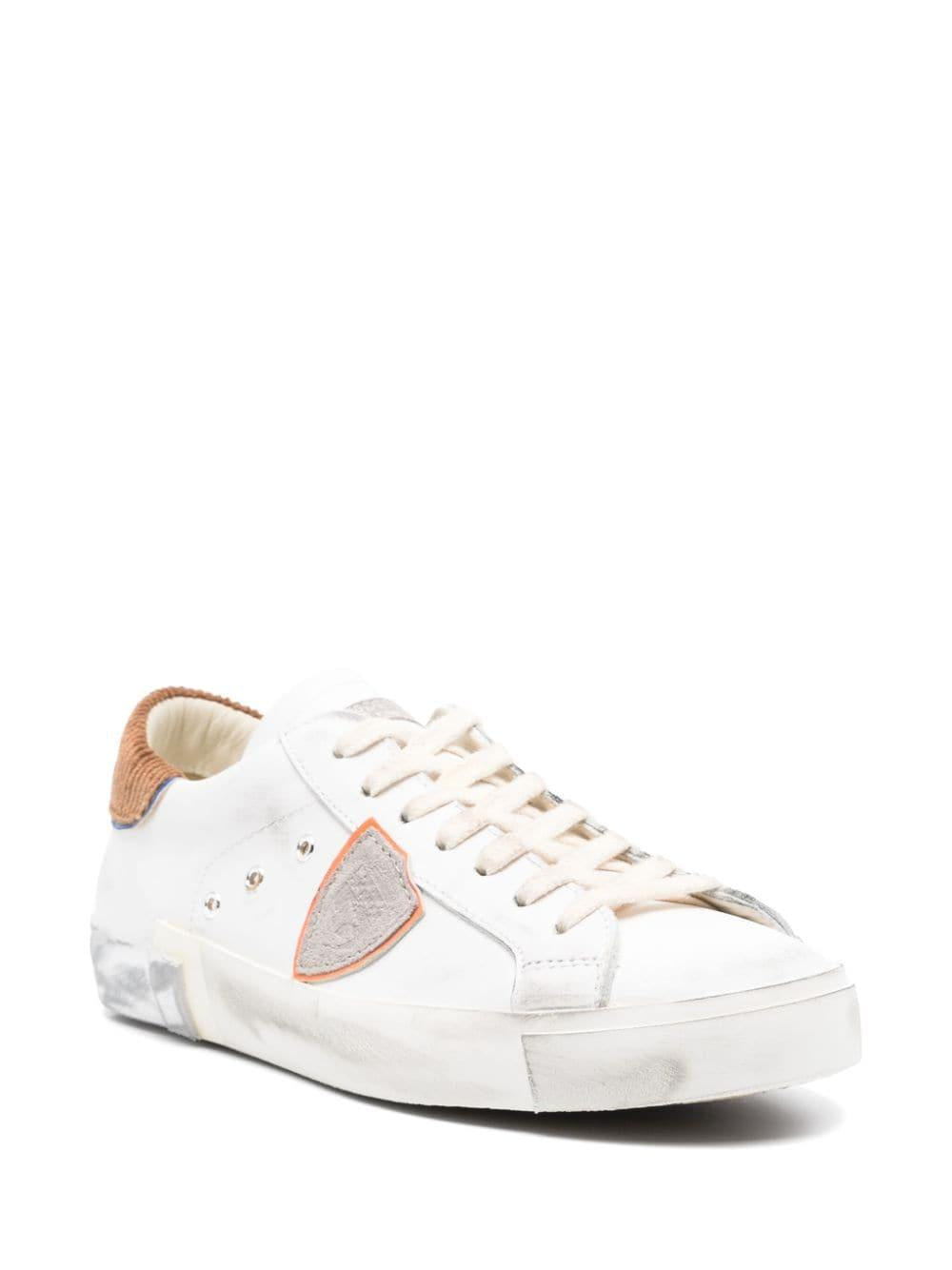 Sneakers prsx low bianco/cognac uomo PRLU VEW1 PHILIPPE MODEL 