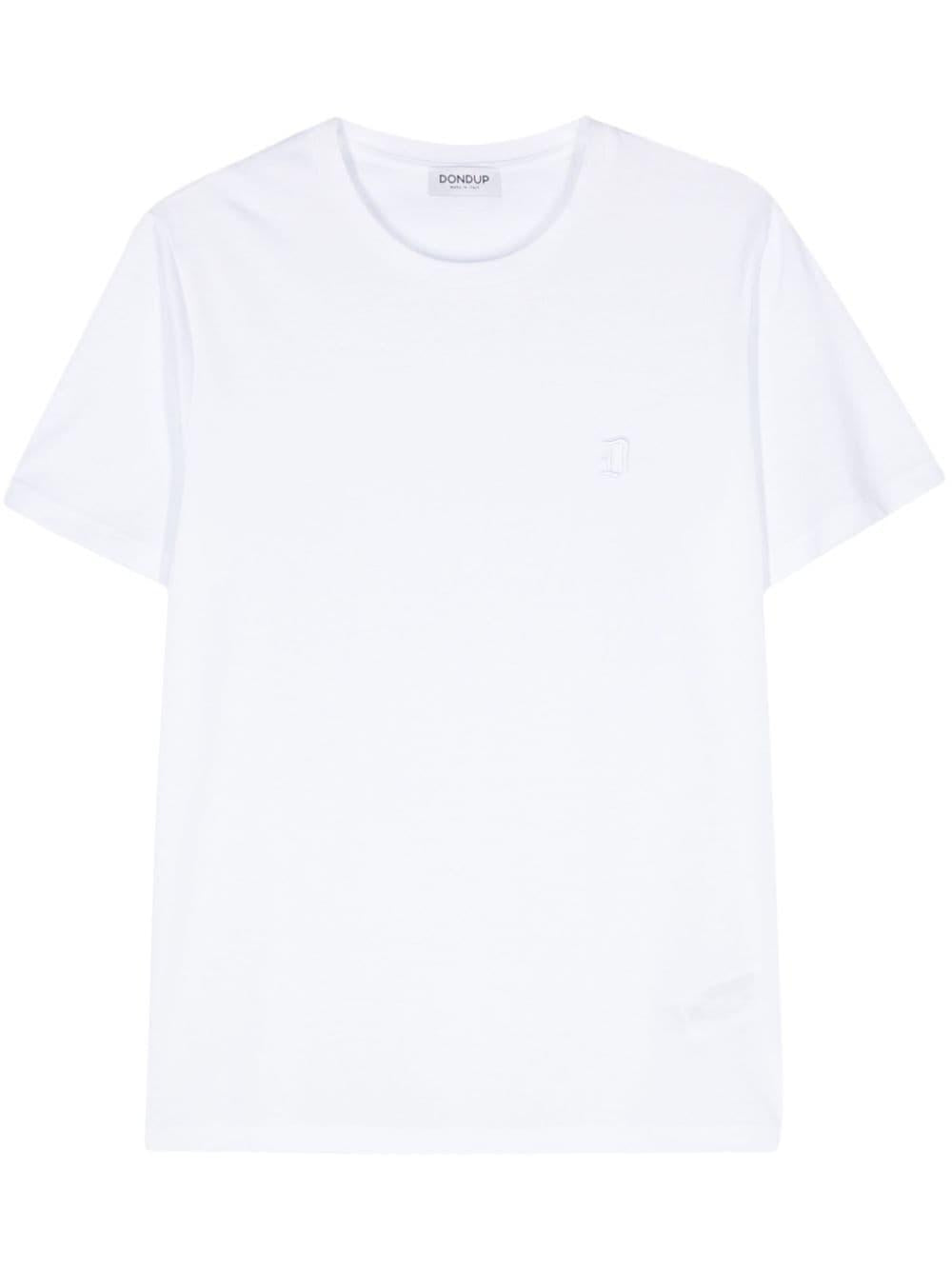 T-shirt bianca mini ricamo