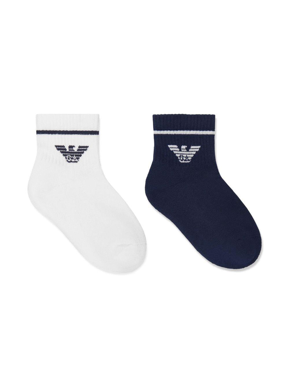 Calzini (2pack) bianco e blu 4065003F651 01736 EMPORIO ARMANI KIDS 