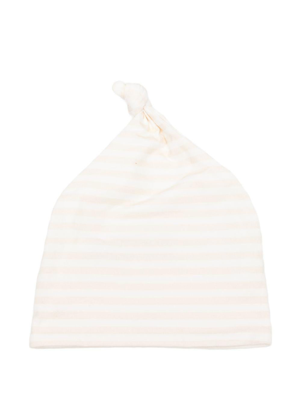 Cappello a righe in cotone con nodo E26105 BEIGE NANAN KIDS 