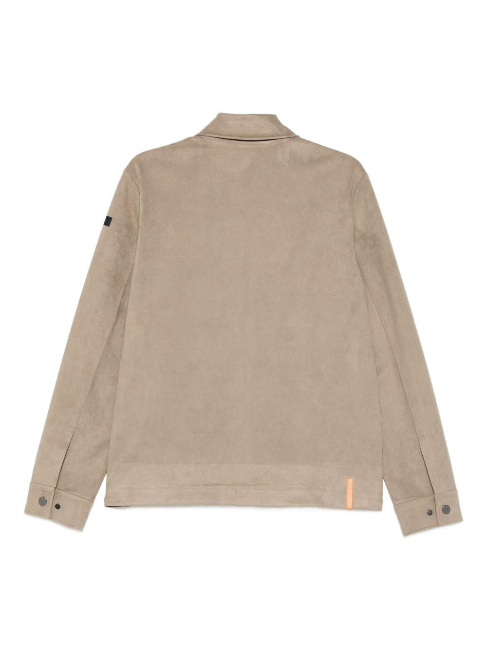 Giacca tabacco con zip e colletto classico W25189 87 RRD 