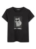 T-shirt nera cat