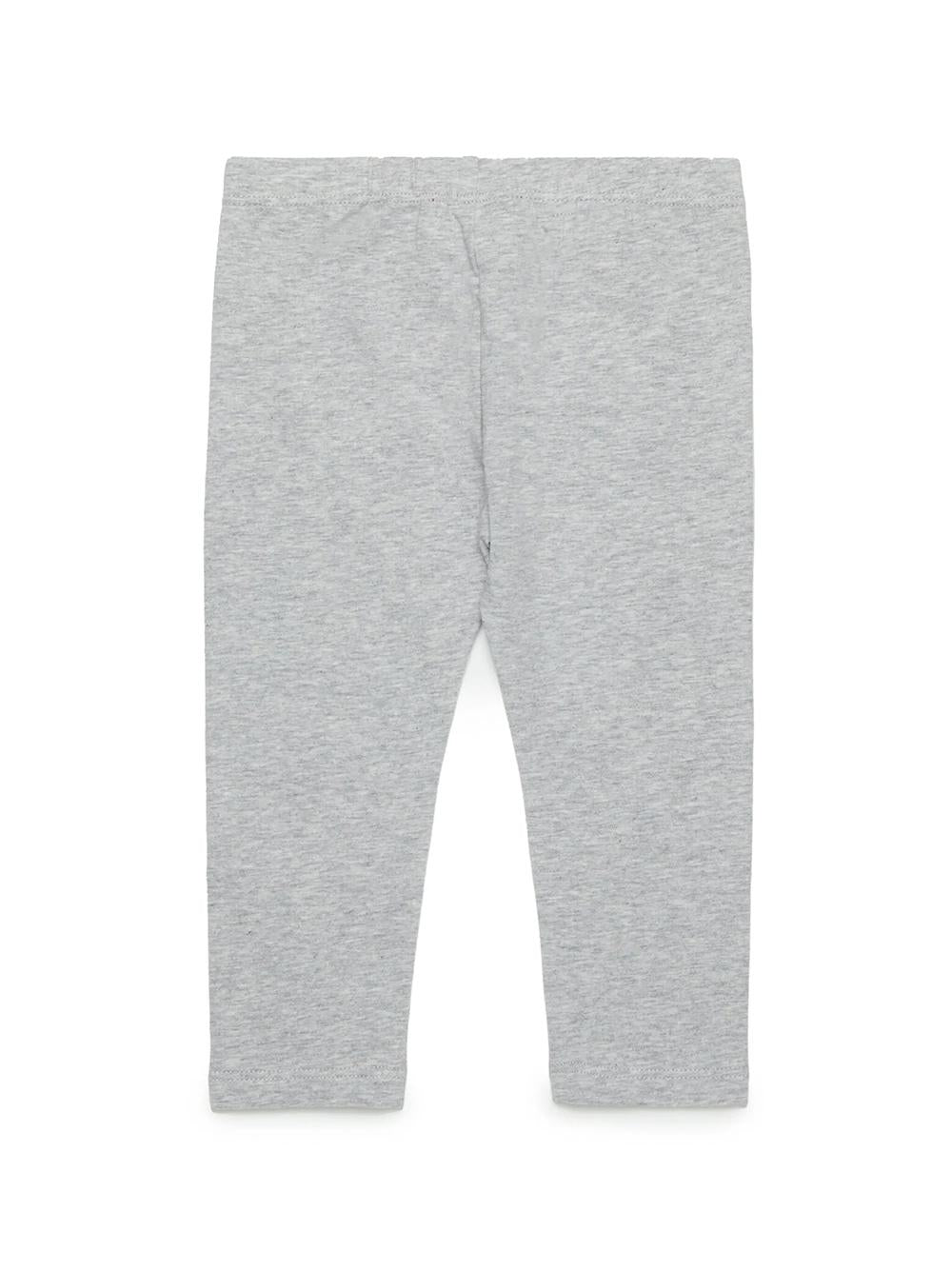 Leggins grigio neonata logo satin