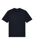 Navy blue eagle logo crew neck T-shirt