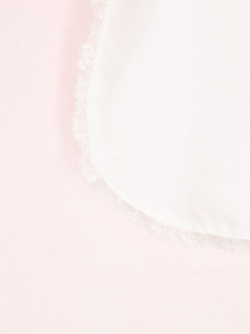 Coperta neonata rosa con merletto