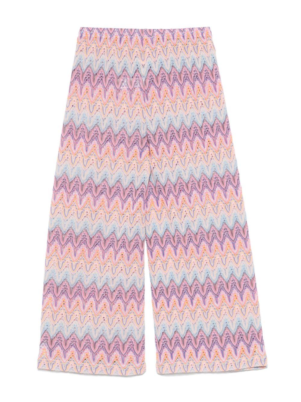 Pantalone amalia in maglia rosa