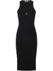 Abito a costine cut out nero