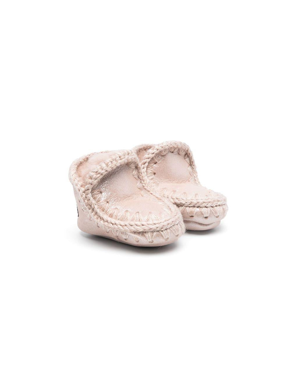Scarpa bambina rosa con fodera in shearling MUFI101000C MGROBE MOU KIDS 