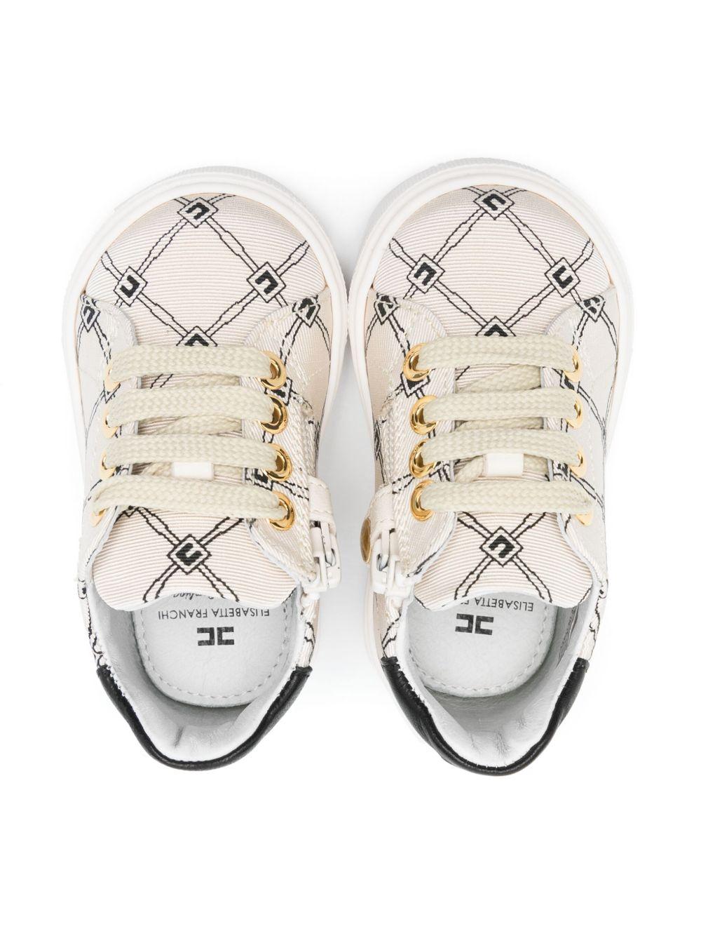 Sneakers burro logo monogram all-over F1A9E02231734 A257 ELISABETTA FRANCHI KIDS 