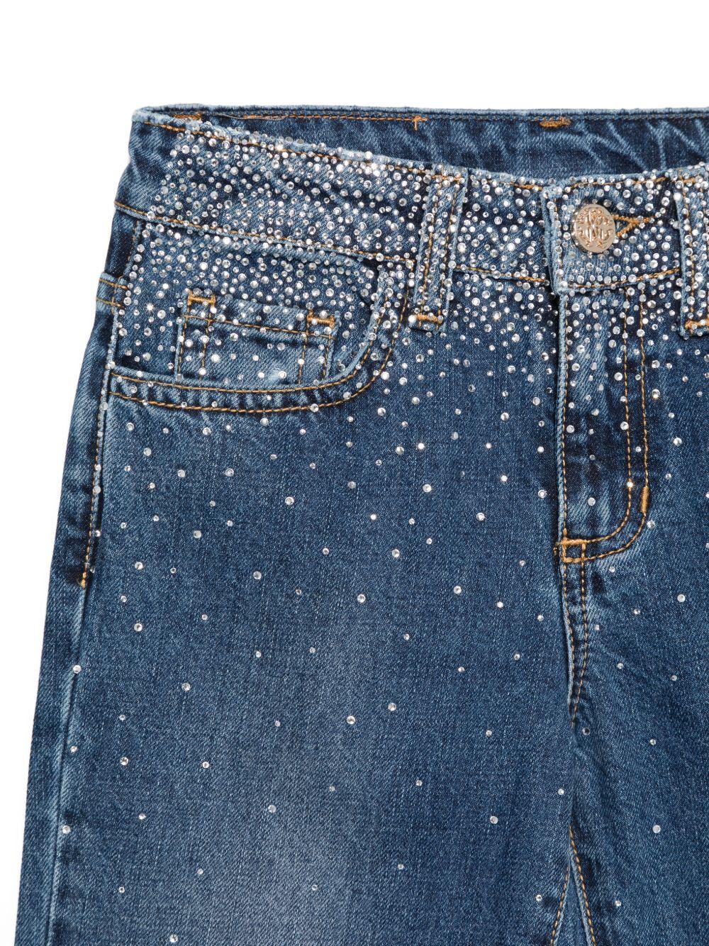 Jeans con strass e cristalli CGP26051JE DENIMBLUE ROBERTO CAVALLI  JUNIOR 