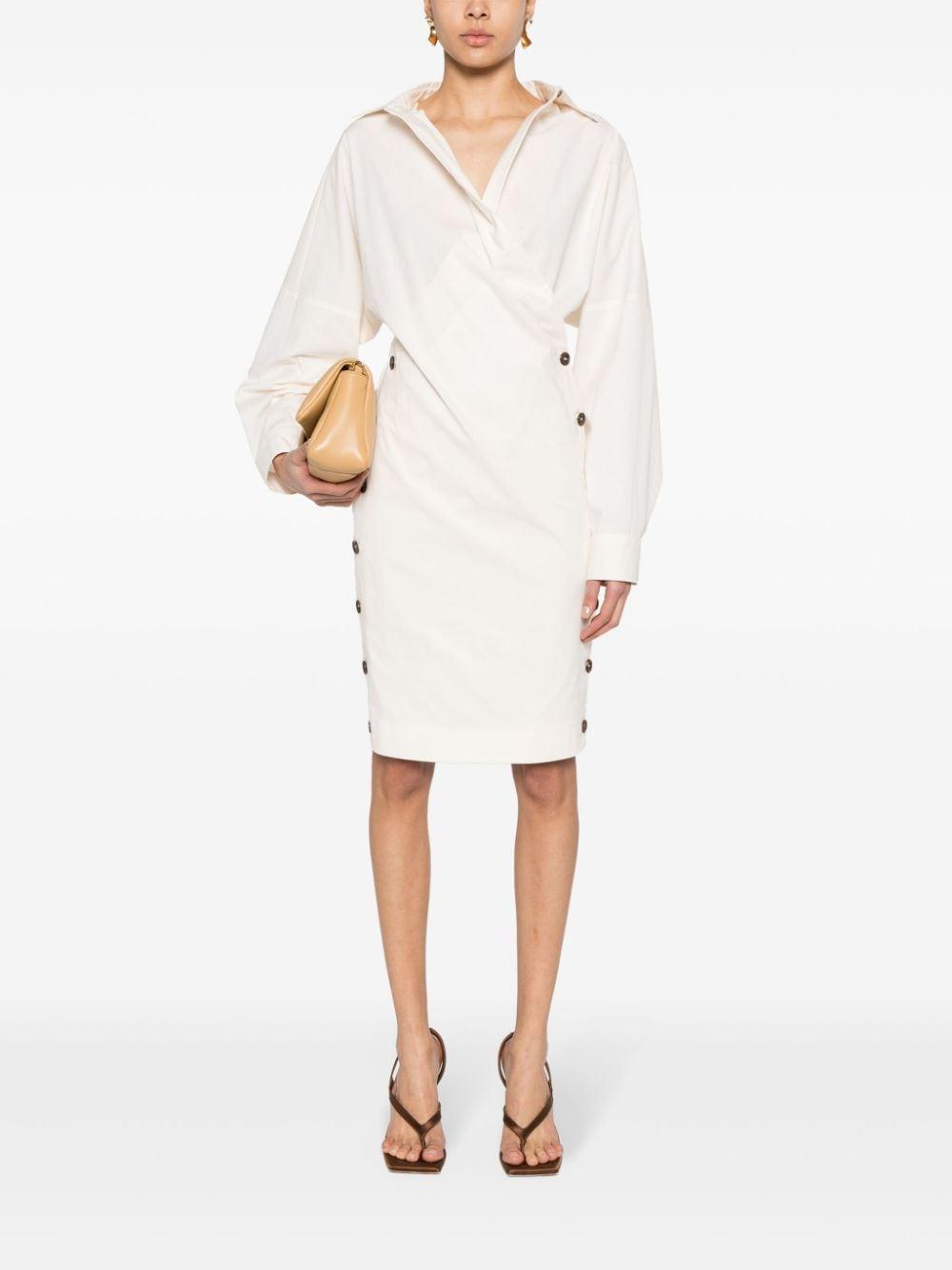 Abito bianco bottoni laterali A04412120 0003 PHILOSOPHY DONNA 