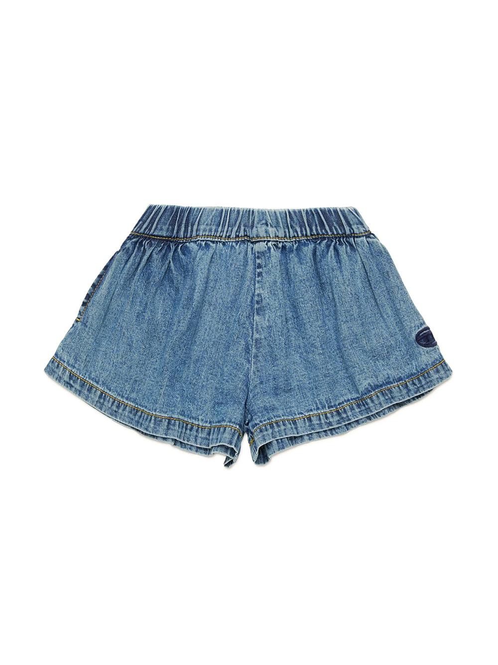 Short denim mini logo Oval-D neonata