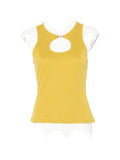 Canotta in cotone con cut-out frontale