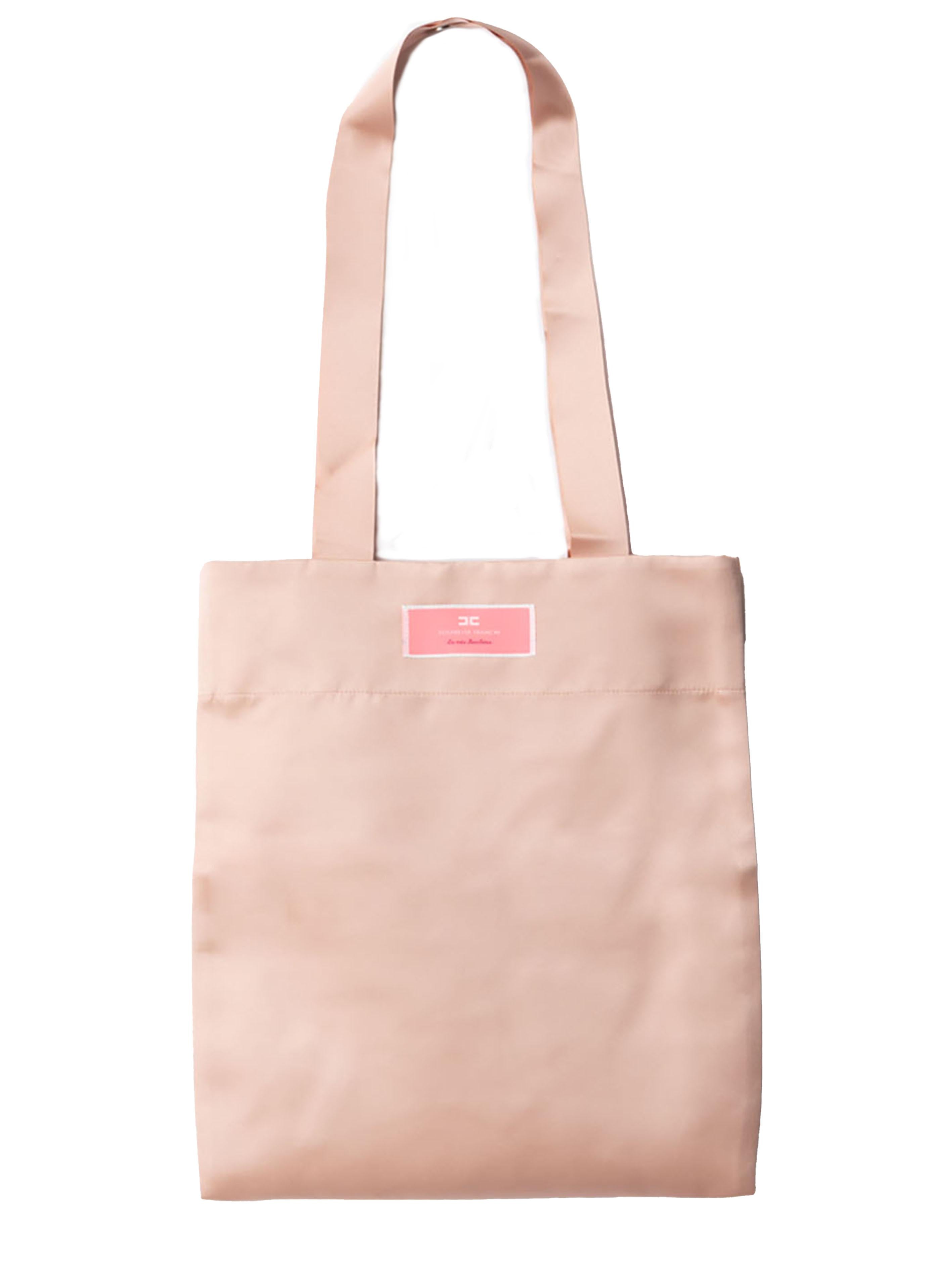 Borsa  shopper in tessuto rosa