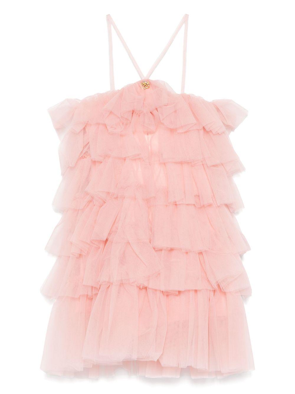 Tuta  rosa in tulle e balze KFTA0040TU005 C052 PINKO UP 