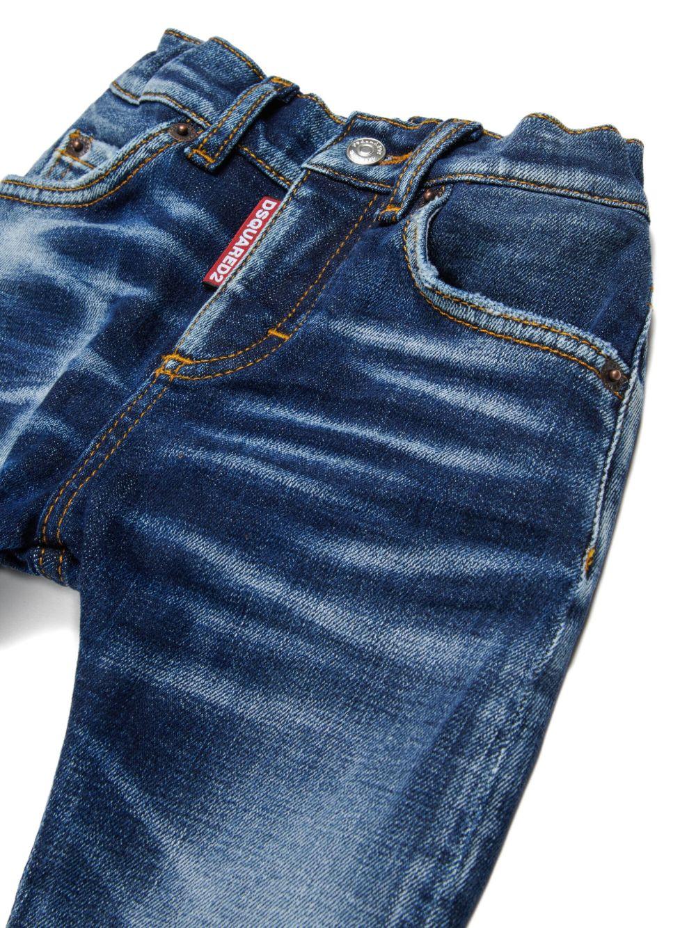 Jeans Dritti con Targhetta Logo DQ01TCD0AES DQ01 DSQUARED KIDS 
