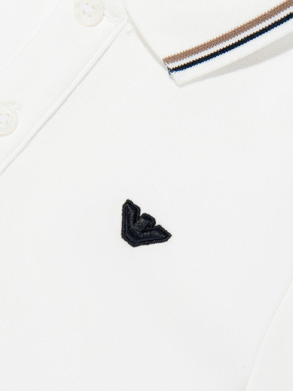 Polo in cotone con bordino a contrasto EB001560AF20390 U0003 EMPORIO ARMANI KIDS 