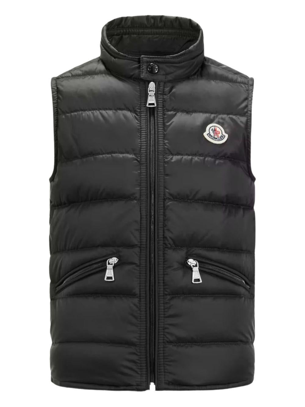 Gilet imbottito in poliammide con zip L19541A00034597YF 999 MONCLER KIDS 