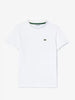 T-shirt bianca logo ricamo