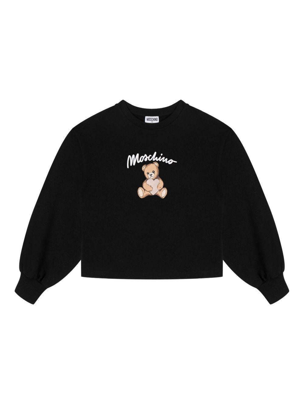 Maglione con Stampa Teddy Bear e Girocollo HDF06ELDA14 60100 MOSCHINO KIDS 