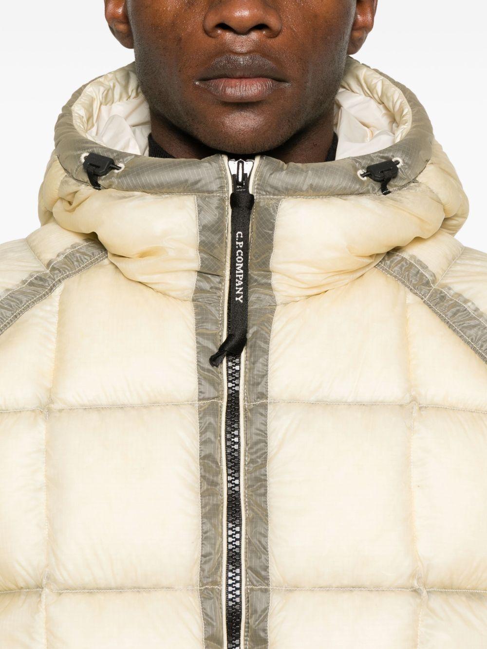 Giacca Beige Trapuntata con Cappuccio e Zip 19CMOW702A110416A 402 CP COMPANY 
