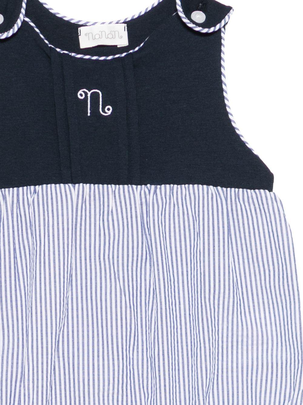 Tutina in cotone con righe E26129 BLU NANAN KIDS 