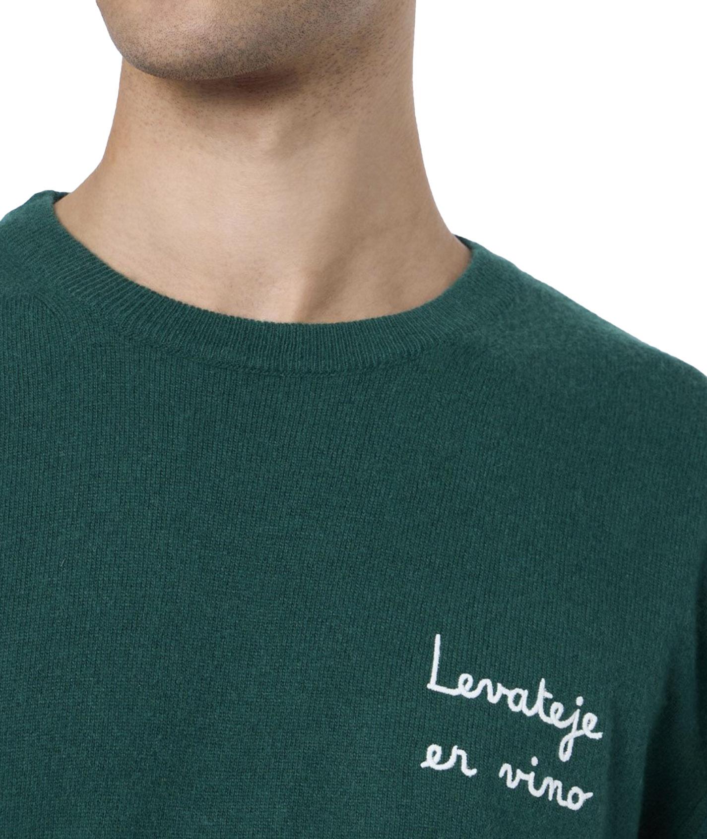 Maglione Heron light  verde "Levateje er vino"