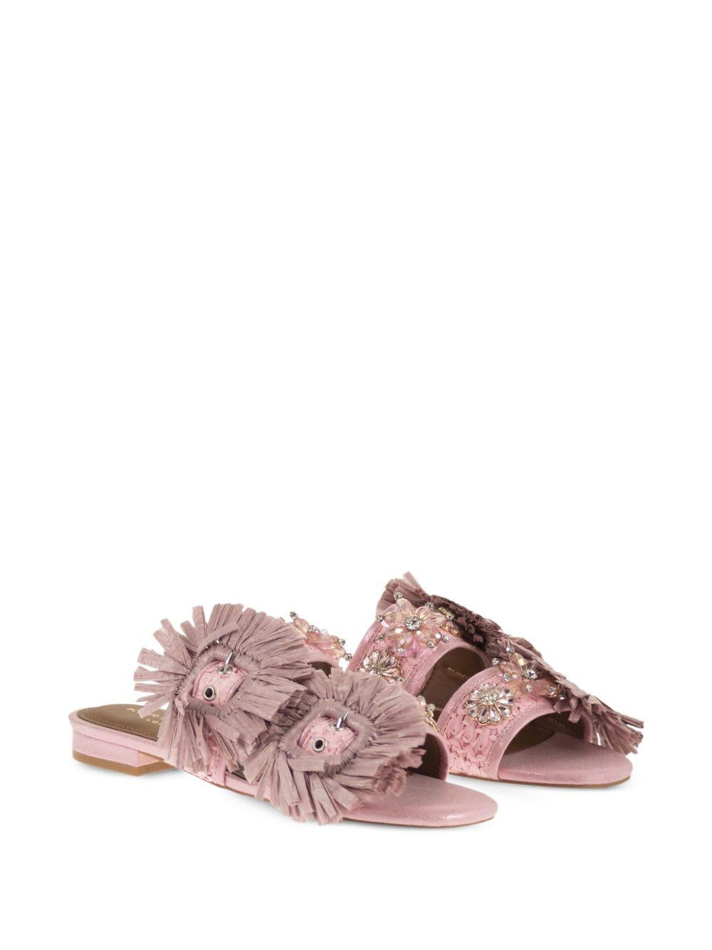 Sandali flat in raffia con fiocchi a frange 5588098 999 KURT GEIGER 